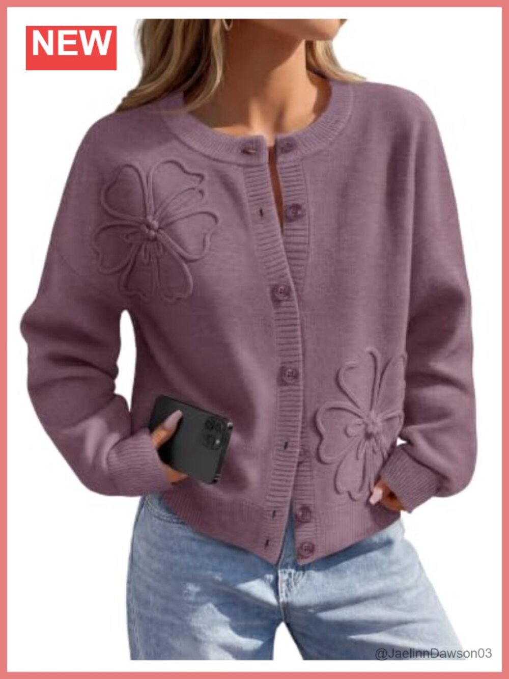 MEROKEETY Women's Fall Floral Button Up Lightweight Cardigan Sweater Trendy